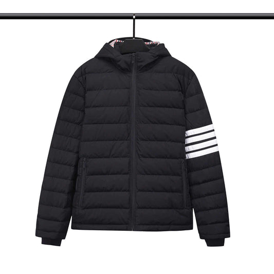 Thom BrownePremium Short Down Jacket - 90% Duck Down with Drawstring Hood