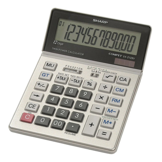 Sharp 12-Digit Commercial Desktop Calculator with Answer Check and Kickstand Highlights: