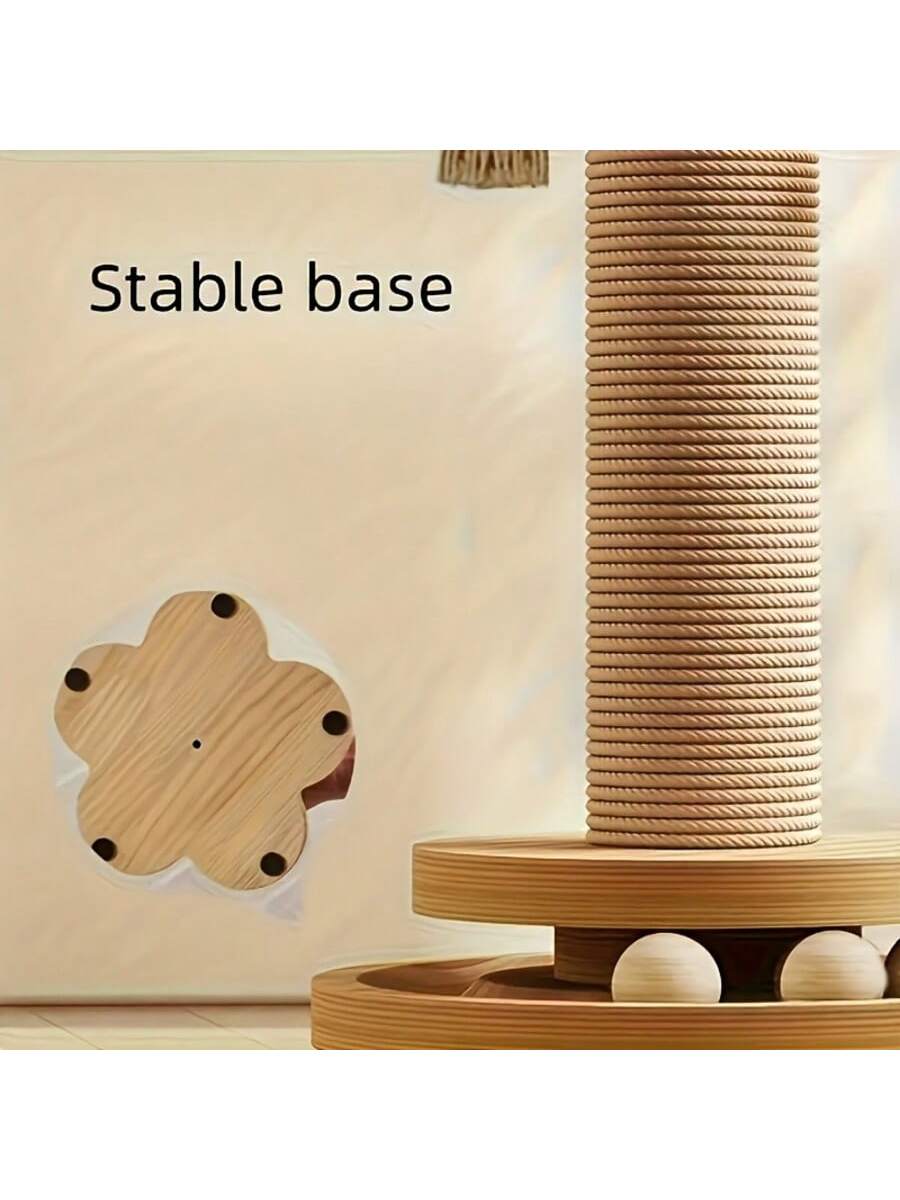 Cats Scratching Post Scratch Post Premium Sisal Rope Scratch Posts For Kitten And Adult Cats Wooden Ball Track Interactive Toy With Dangling Balls