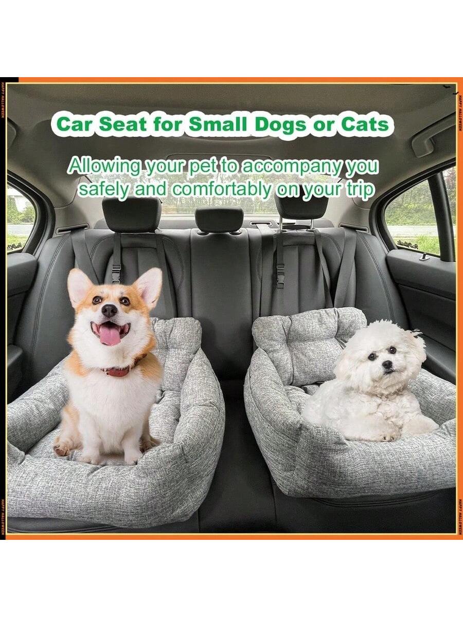 Dog Booster Seat Dog Car Seat For Small Medium Dogs To 35lb, Travel Carrier Booster Bed, Black