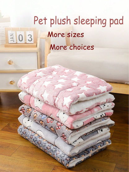 Luxury Plush Pet Blanket, Thick Warm Breathable Soft Comfortable Pet Cat Dog Bed Mat,Machine Washable, Indoor Blanket Suitable For All Sizes Of Pets In Winter