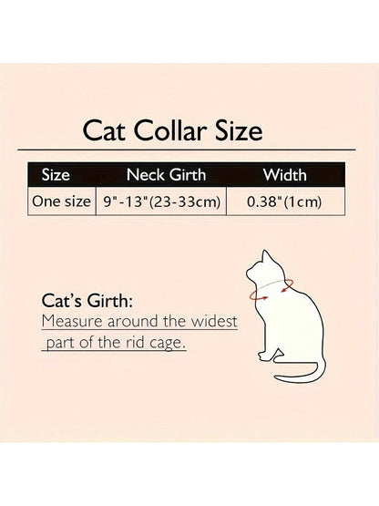 1 Adjustable Pearl Heart Cat Necklace Collar, Suitable For Small And Medium-Sized Pets