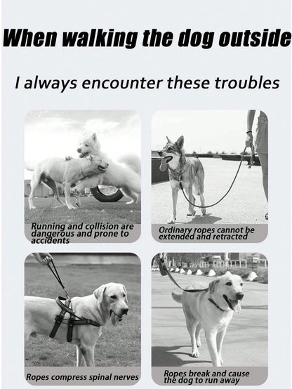 Extendable Pet Leash, Small/Medium/Large Dog Leash, Essential Pet Supply, Collision-Proof Dog Walking Lead, Outdoor Product