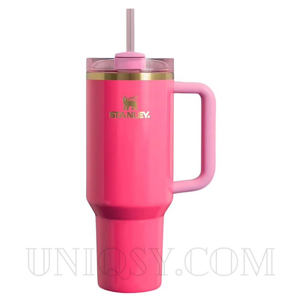 Stanley 40 OZ Tumbler Cup with Handle and Straw - Stainless Steel 1.1L