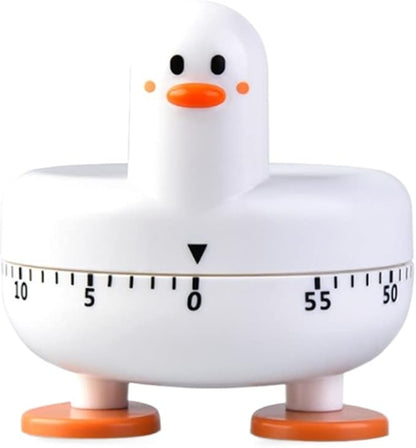 Cooking Timer Cute Duck Kitchen Timer 60 Minute Wind Up Mechanical Rotating Alarm for Kitchen Cooking Baking