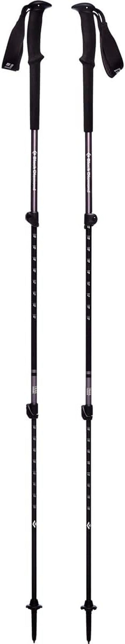 Black Diamond Trail Trekking Poles, Pair of 2 Lightweight Collapsible Aluminum Hiking Sticks for Trekking, Backpacking, Walking