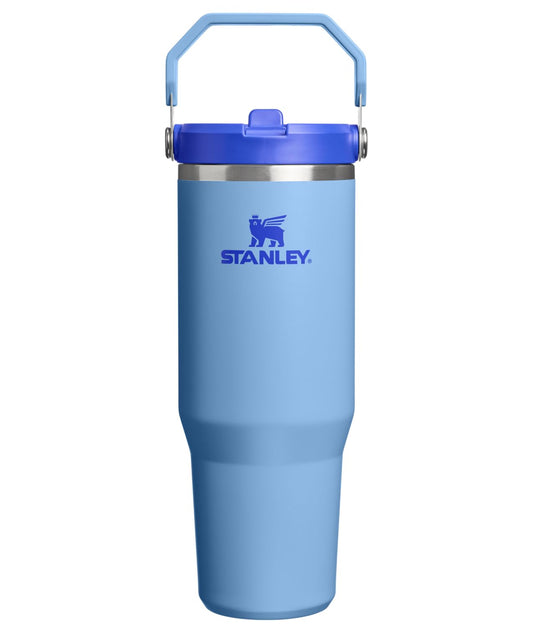 STANLEY IceFlow 2.0 Flip Straw Tumbler with Handle 30 oz | Twist On Lid and Flip Up Straw | Leakproof Water Bottle | Insulated Stainless Steel | BPA-Free | Blue Sky