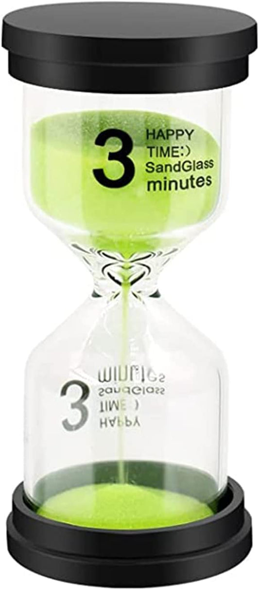 Sand Timer, Sand Timers Colorful 3 Minutes Sandglass Timer with Protective Cover for Classroom Home Office Cooking