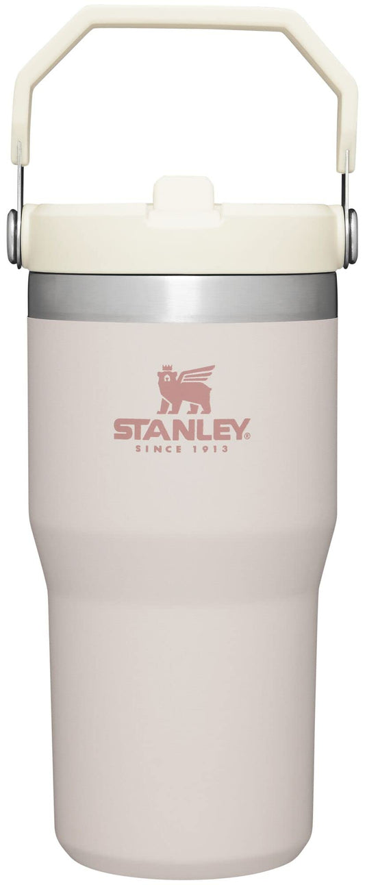 STANLEY IceFlow Stainless Steel Tumbler with Straw - Vacuum Insulated Water Bottle for Home, Office or Car Reusable Cup Leak Resistant Flip Cold 12 Hours Iced 2 Days (Rose Quartz)