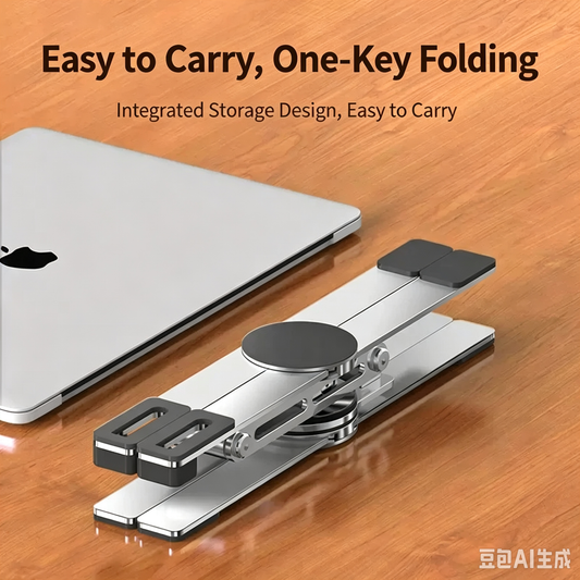 360° Rotatable Adjustable Aluminum Laptop & Tablet Stand Foldable Desktop Riser