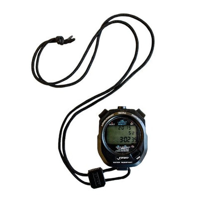 FINIS Waterproof Stopwatch for Swim Training - 300 Split Memory - Stroke Rate Mode - Easy-Read Display - Black