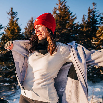 Midweight Women's Wool Crew Top -  100% Merino Wool