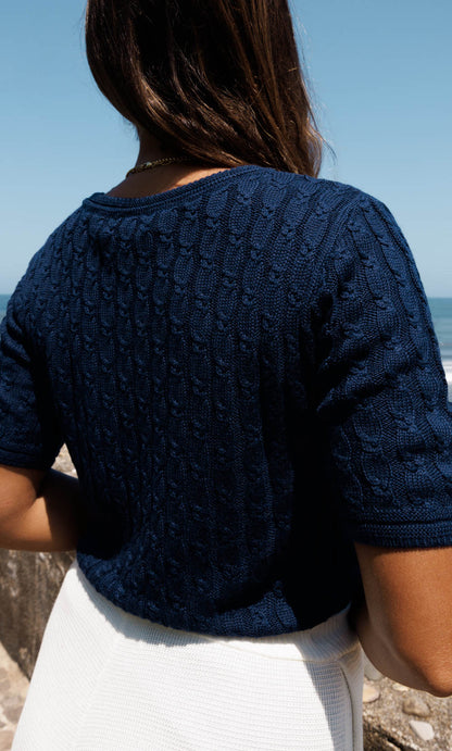 Cassandra Cable Sweater - Silk & Cashmere
