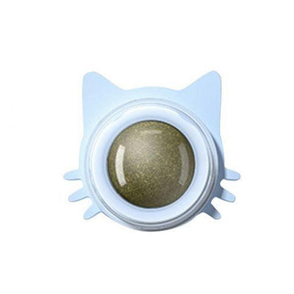 Ball Cat Toy Pasted Lollipop Gatos Mint On The Wall Pet  Ball Snack Good Cat Accessories Cat Toy with Light and Self-Rotating Ball Kitten Gift Edible Cat Lick Toy Cat Chew Toy Teeth Cleaning Cat Bite Toy Rotating Cat Toy