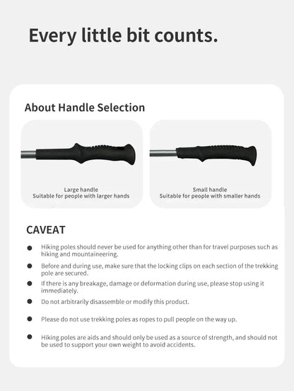 Climbing Sticks Ultralight Outdoor Folding Trekking Poles