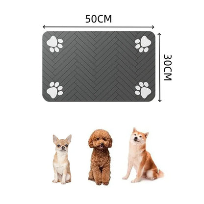 Absorbent Pet Feeding Mat – Quick Dry Dog Food & Water Bowl Mat