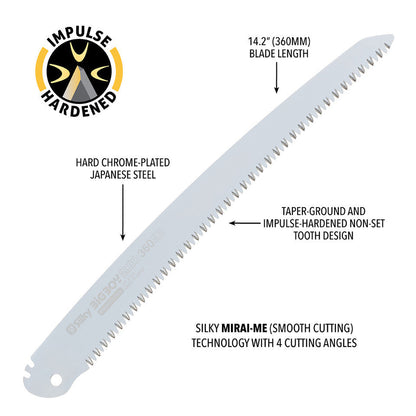 Silky Bigboy 2000 Folding Saw 360 - Curved - XLarge Teeth - Replacement Blade (357-36)