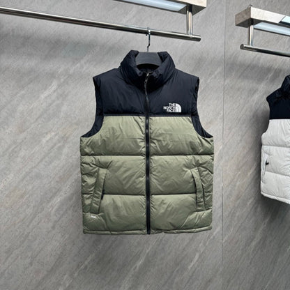 110429  Men's and women's classic high and full embroidered logo down vest clothes on the north side