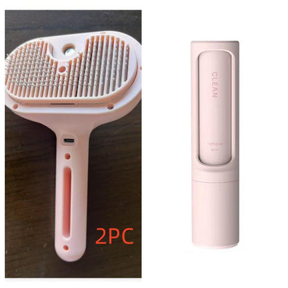 Pet Comb Self Cleaning Pets Hair Remover Brush For Dogs Grooming Tools Dematting Comb Built-in Mist Humidifier Pet Products