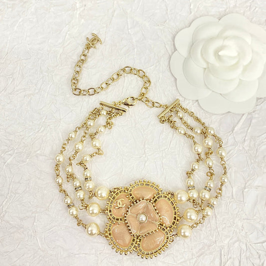 18K  Chanel Camellia Choker Necklace