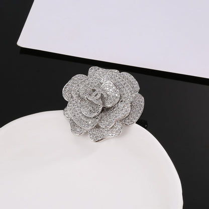 18K  Chanel Camellia Diamonds Brooch