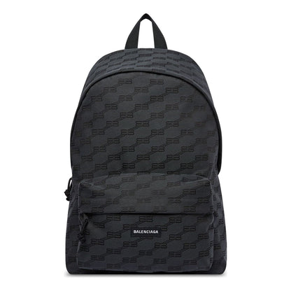 Balenciaga BB Monogram Signature Medium Backpack 'Black' 713044210HH1061