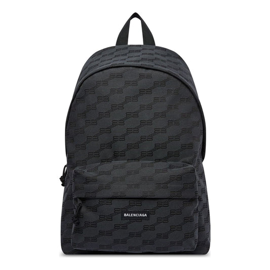 Balenciaga BB Monogram Signature Medium Backpack 'Black' 713044210HH1061